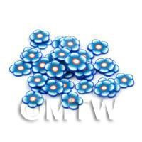 50 Blue Flower Cane Slices - Nail Art (DNS93)