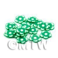 50 Green Flower Cane Slices - Nail Art (DNS95)