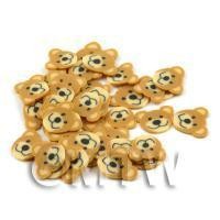 50 Handmade Light Brown Bear Cane Slices (DNS49)