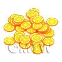 50 Handmade Orange Cane Slices - Style 2 - Nail Art (DNS53)