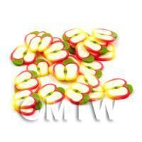 50 Handmade Apple Nail Art Cane Slices - Nail Art (DNS55)