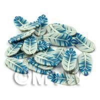 50 Blue and White Cane Slices - Nail Art (DNS09)