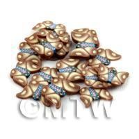 50 Brown Flying Butterfly Cane Slices - Nail Art (DNS16)