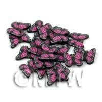 50 Purple Flying Butterfly Cane Slices - Nail Art (DNS21)