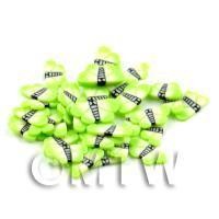 50 green Flying Butterfly / Moth Cane Slices - Nail Art (DNS24)