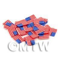 50 Handmade American Flag Cane Slices (DNS48)