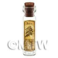 Dolls House Apothecary Nettles Herb Long Sepia Label And Bottle