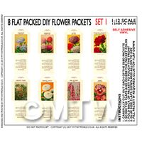 8 Dolls House Flower Seed Packets (Set 1)