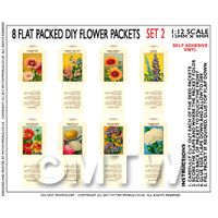 8 Dolls House Flower Seed Packets (Set 2)