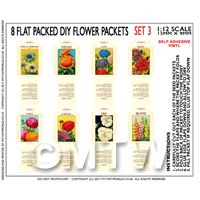 8 Dolls House Flower Seed Packets (Set 3)