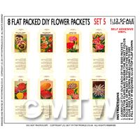 8 Dolls House Flower Seed Packets (Set 5)