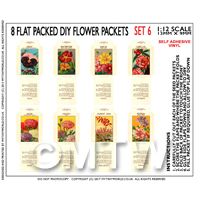 8 Dolls House Flower Seed Packets (Set 6)
