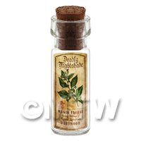 1/12th scale - Dolls House Apothecary Nightshade Herb Short Colour Label And Bottle