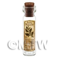 Dolls House Apothecary Nightshade Herb Long Sepia Label And Bottle