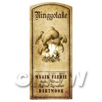 Dolls House Miniature Apothecary Ningyotake Fungi Label