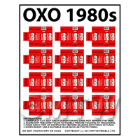 Dolls House Miniature Packaging Sheet of 12 OXO 1980s