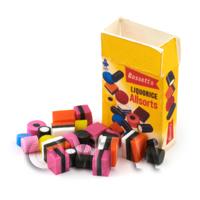 Dolls House Miniature Liquorice Allsorts  Box With Sweets