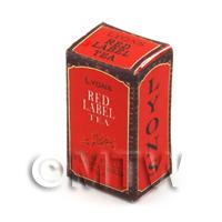 Dolls House Miniature Lyons Miniature Red Label Tea Box