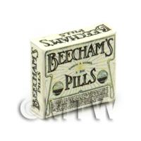 Dolls House Miniature Cream Victorian Beechams Pills Box 