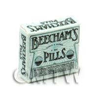 Dolls House Miniature Green Victorian Beechams Pills Box