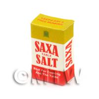 Dolls House Miniature 1950s Saxa Salt Box