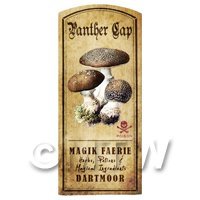 Dolls House Miniature Apothecary Panther Cap Fungi Colour Label