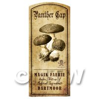 Dolls House Miniature Apothecary Panther Cap Fungi Label