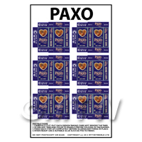 Dolls House Miniature Packaging Sheet of 6 Paxo