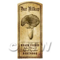 Dolls House Miniature Apothecary Pear Milkcap Fungi Label