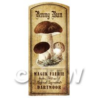 Dolls House Miniature Apothecary Penny Bun Fungi Colour Label