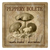 Dolls House Miniature Apothecary Peppery Bolete Fungi Sepia Box Label