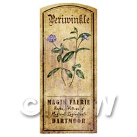 Dolls House Herbalist/Apothecary Periwinkle Herb Short Colour Label