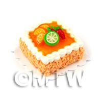 Dolls House Miniature Glazed Orange Cake 