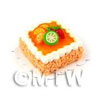 Dolls House Miniature Glazed Orange Cake 