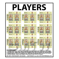 Dolls House Miniature sheet of 9 Players Cigarette Boxes
