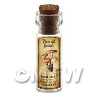 Dolls House Apothecary Plum And Custard Fungi Bottle And Colour Label