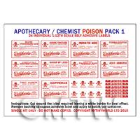 Dolls House Miniature Poison Label Pack 1