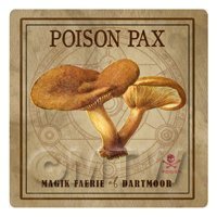 Dolls House Miniature Apothecary Poison Pax Fungi Colour Box Label