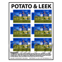 Dolls House Miniature Packaging Sheet of 6 Potato & Leek Cup a Soup