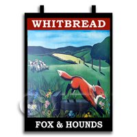 Dolls House Miniature Pub / Tavern Sign - Fox And Hounds