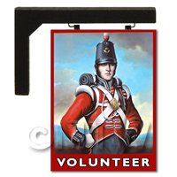 Wall Mounted Dolls House Pub / Tavern Sign - The Volunteer