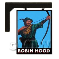 Wall Mounted Dolls House Pub / Tavern Sign - Robin Hood