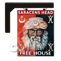 Wall Mounted Dolls House Pub / Tavern Sign - Saracens Head