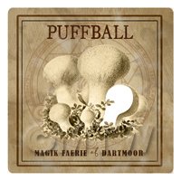 Dolls House Miniature Apothecary Puff Ball Fungi Sepia Box Label