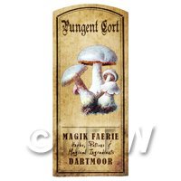 Dolls House Miniature Apothecary Pungent Cort Fungi Colour Label