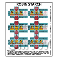 Dolls House Miniature sheet of 6 Robin Starch Boxes