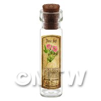 Dolls House Apothecary Rose Hip Herb Long Colour Label And Bottle