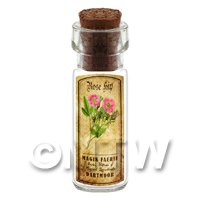 Dolls House Apothecary Rose Hip Herb Short Colour Label And Bottle