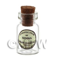 Dolls House Miniature Confection Of Senna Glass Apothecary Ointment Jar 