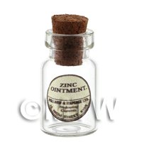 Dolls House Miniature Zinc Ointment Glass Apothecary Ointment Jar 